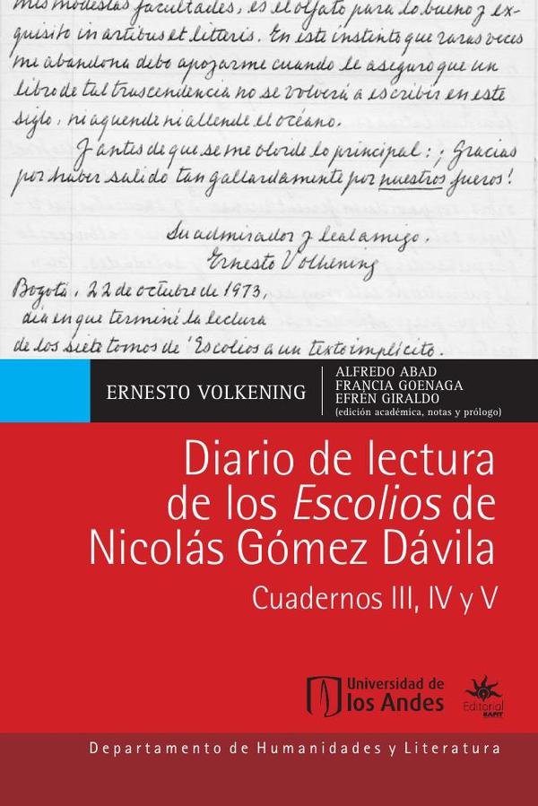 Diario de lectura de los Escolios de Nicolás Gómez Dávila